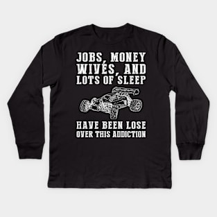 Racing Obsession: The Hilarious RC Car Addiction Tee for Speed Junkies! ️ Kids Long Sleeve T-Shirt